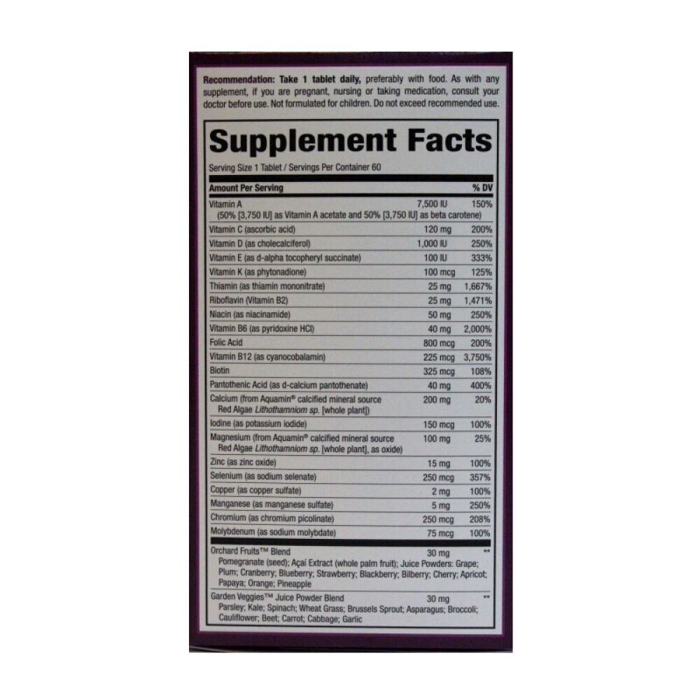 美国Nature’sWayAlive50岁中老年女性复合维生素矿物质60片4瓶