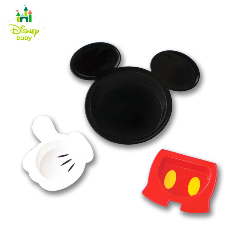 全球购日本进口Disney迪士尼/迪斯尼锦化成米奇-米妮儿童餐具餐盘套装六件套米奇黄色六件套