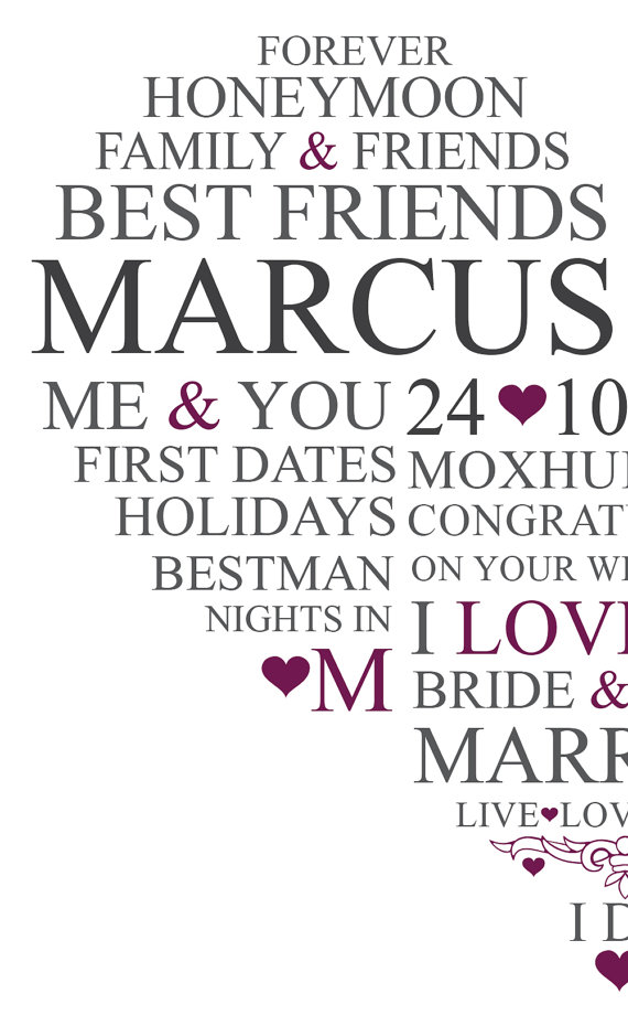 weddingpresents,personalisedprint,wordart,weddingfavours