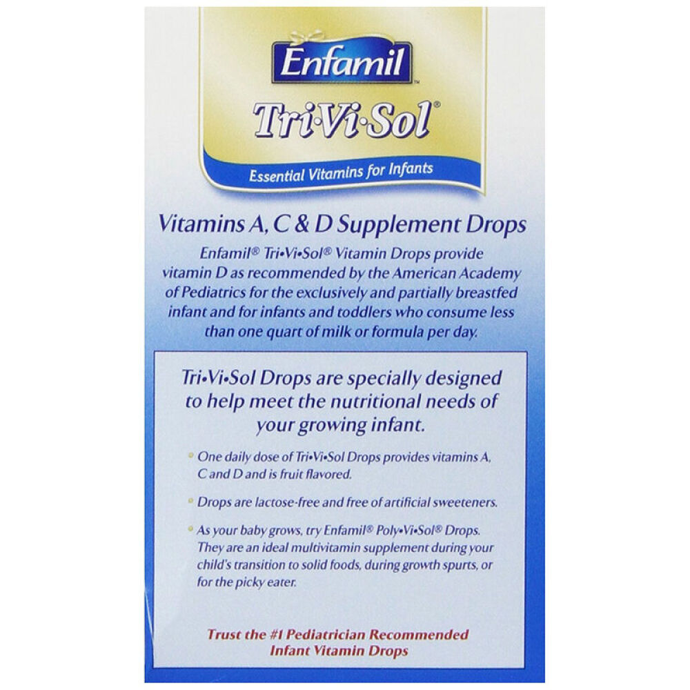 美赞臣Enfamil婴儿维生素ACD滴剂50ml0-4岁促钙吸