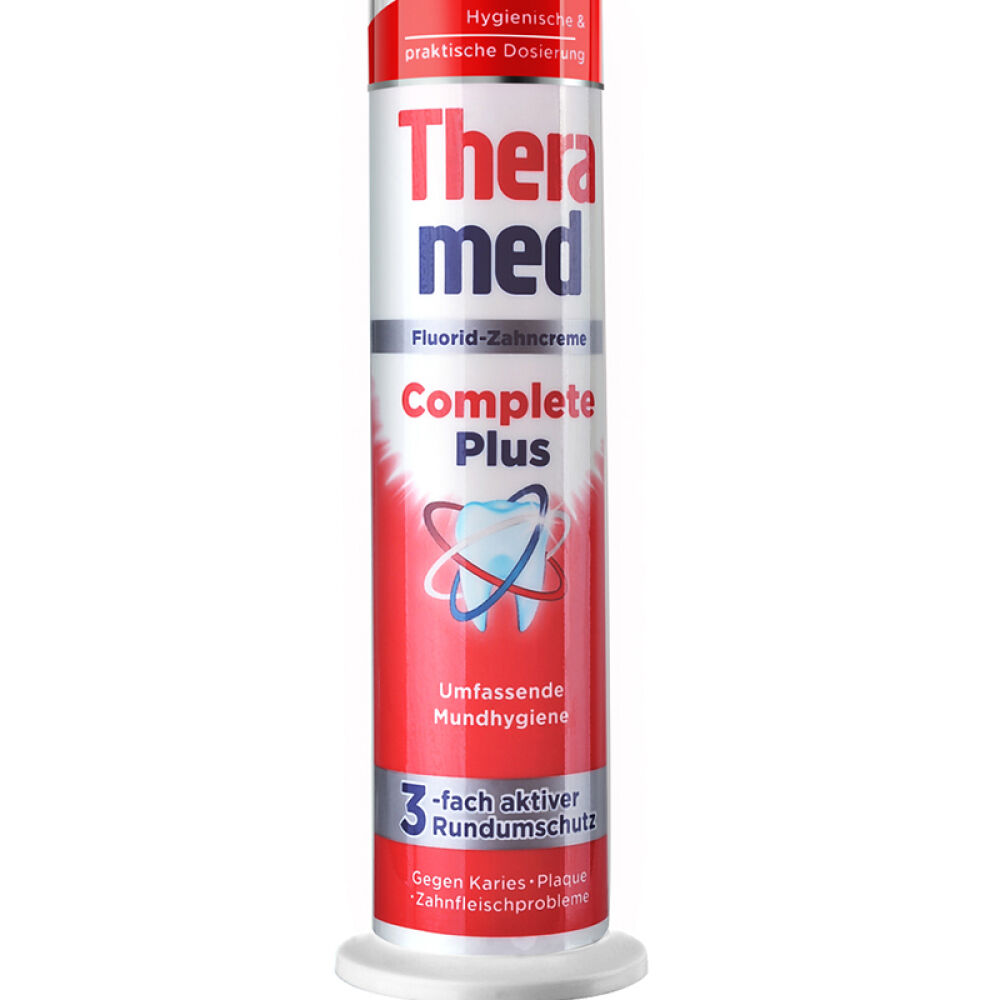德国原装进口Theramed汉高施华蔻站立式牙膏清洁去垢护齿100g————抗菌