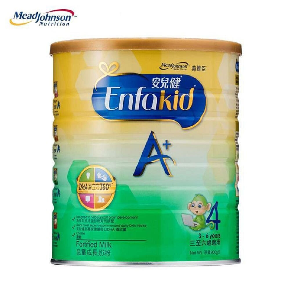 香港版美赞臣(Enfamil)安婴儿A+4段/安儿健4段婴儿配方奶粉900g*1罐
