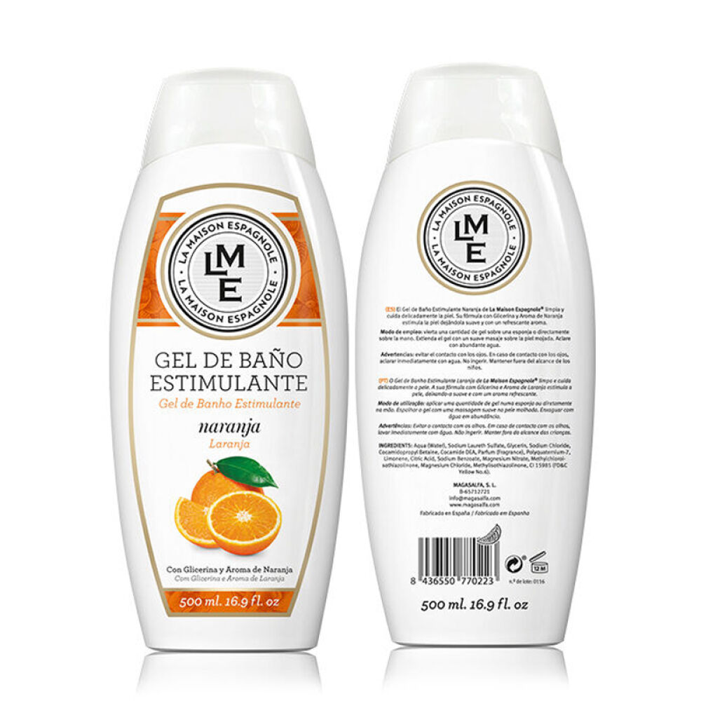 西班牙LME珞曼西嫩肤净白香氛沐浴露沐浴乳500ml橙花香型