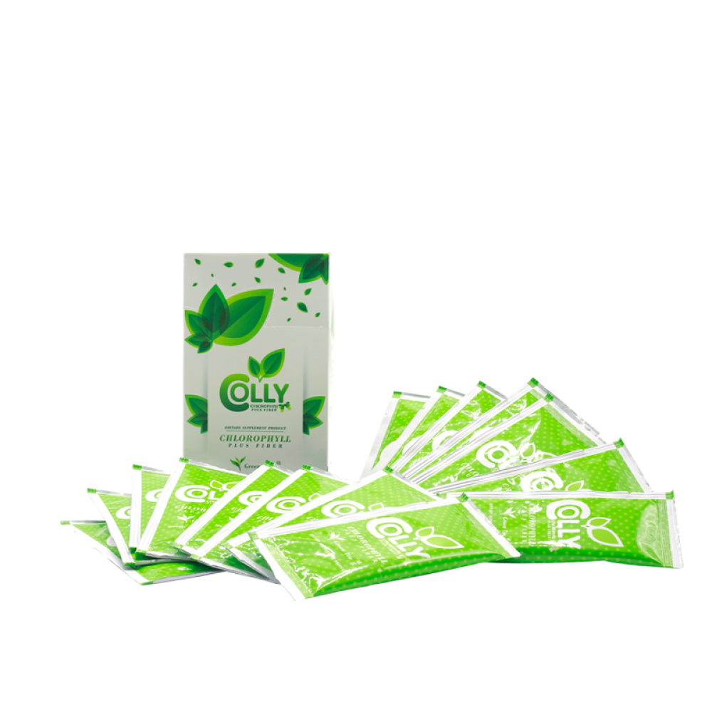 泰国进口减脂茶Colly新品叶绿素清理血液垃圾控制血糖减肚子如新减脂茶2盒