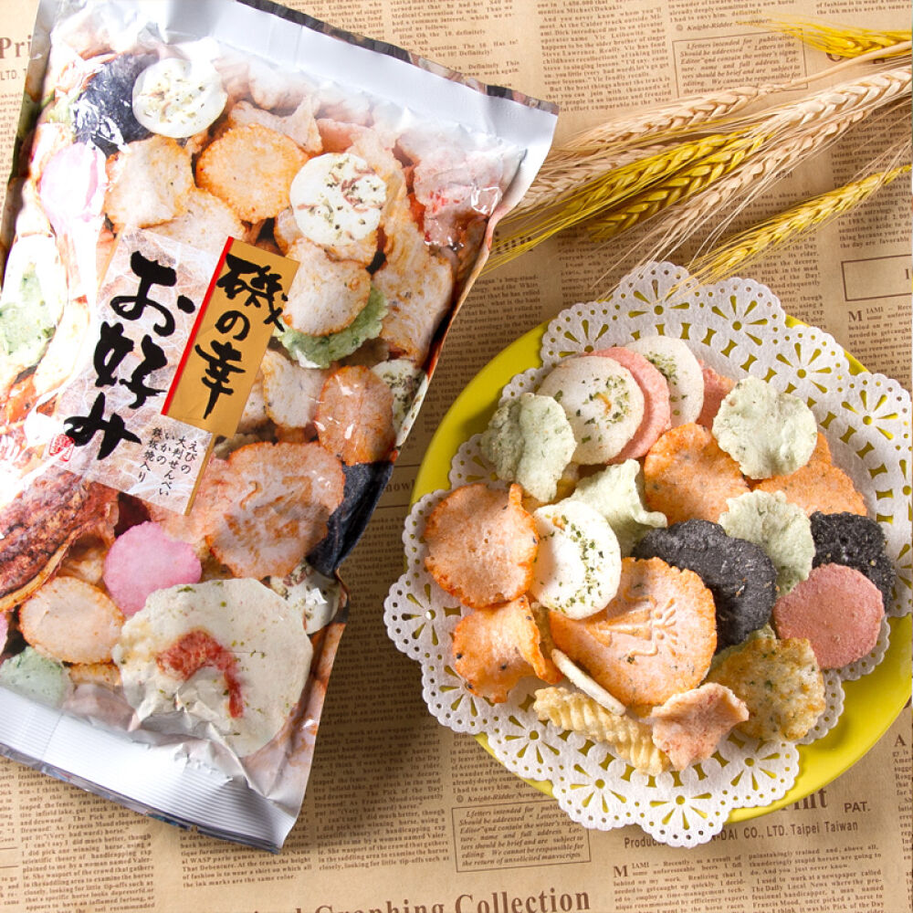 日本进口食品池田屋自然素材食物纤维牛蒡野菜仙贝脆片仙贝煎饼140g