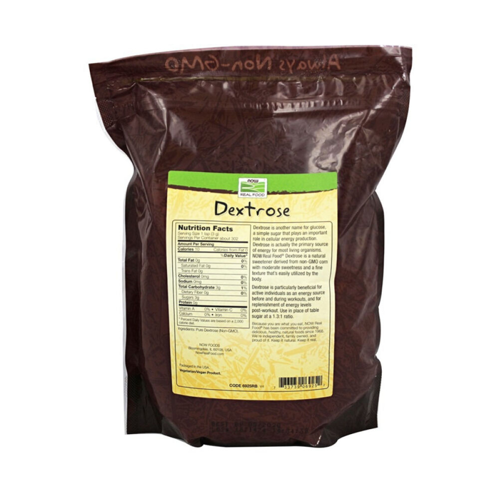 【美国正品直邮】NOWFoods诺奥右旋糖天然甜味剂固体纯葡萄糖未定义32盎司