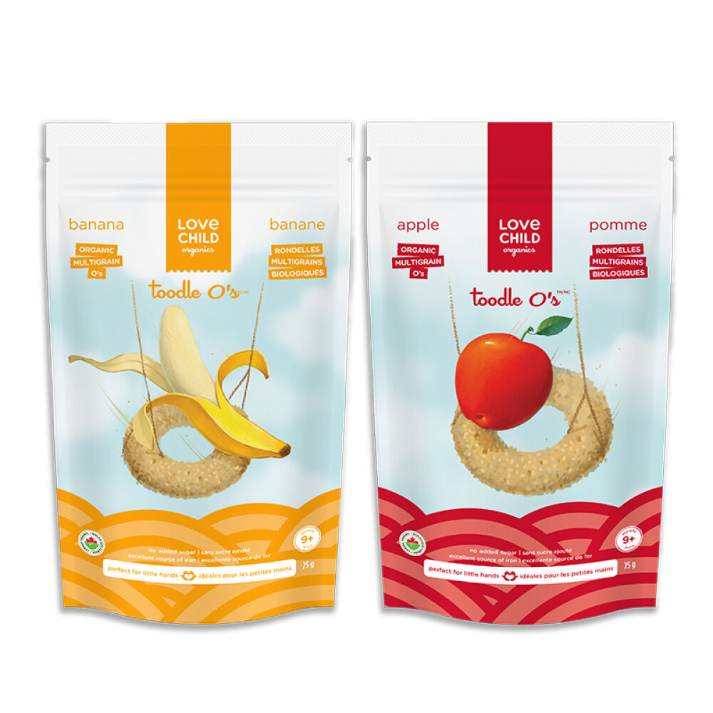加拿大LoveChild进口果蔬婴儿辅食宝宝圈圈泡芙9m+苹果