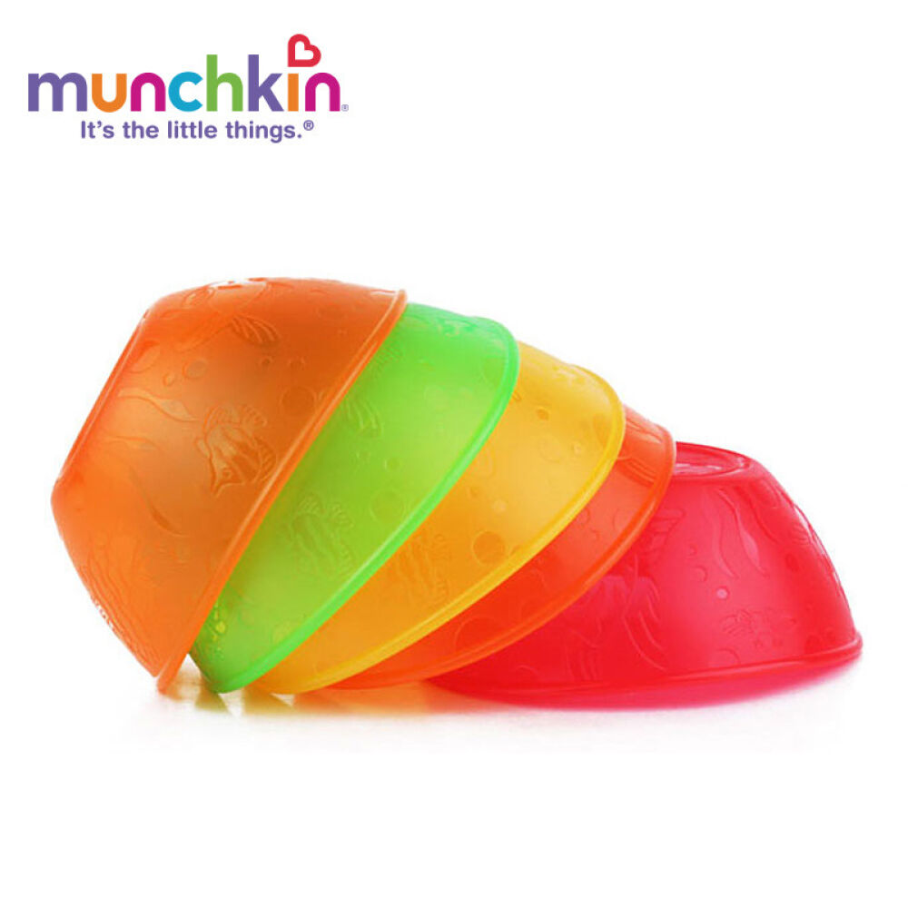 Munchkin麦肯奇彩色小船碗五个一套多色多色