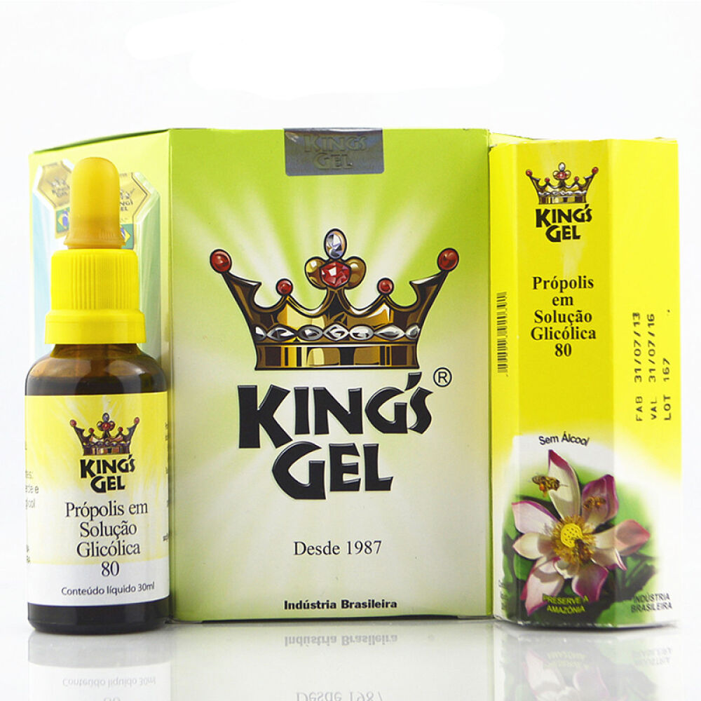 巴西蜂胶（King‘sGel）进口巴西蜂胶不含酒精不含石蜡80号蜂胶滴剂30ml/瓶买5送1