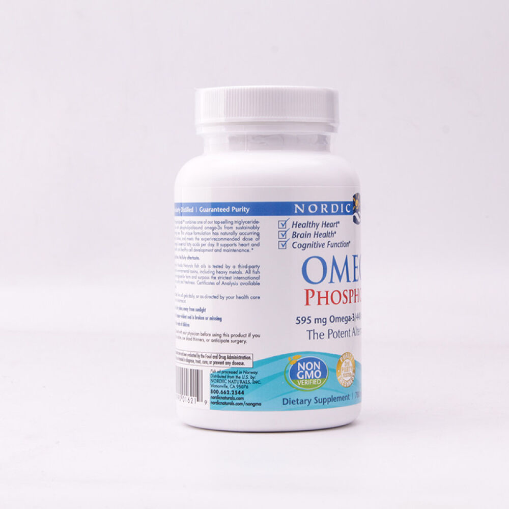 【全球购】挪威小鱼（Nordicnaturlas）鱼肝油成人鱼油卵磷脂混合改善三高鱼油磷脂混合胶囊60粒*1瓶