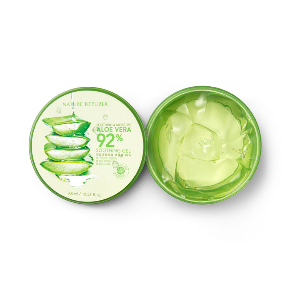 【韩国原装进口】自然乐园NATUREREPUBLIC芦荟胶面膜补水保湿300ml芦荟胶3瓶