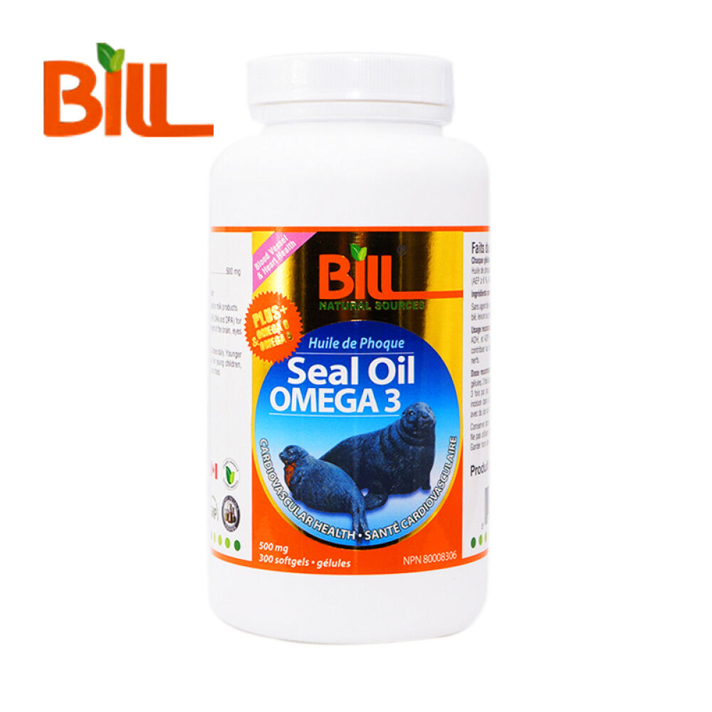 【全球购】【加拿大直邮】康加美Bill海豹油调节三高降血脂300粒1瓶装