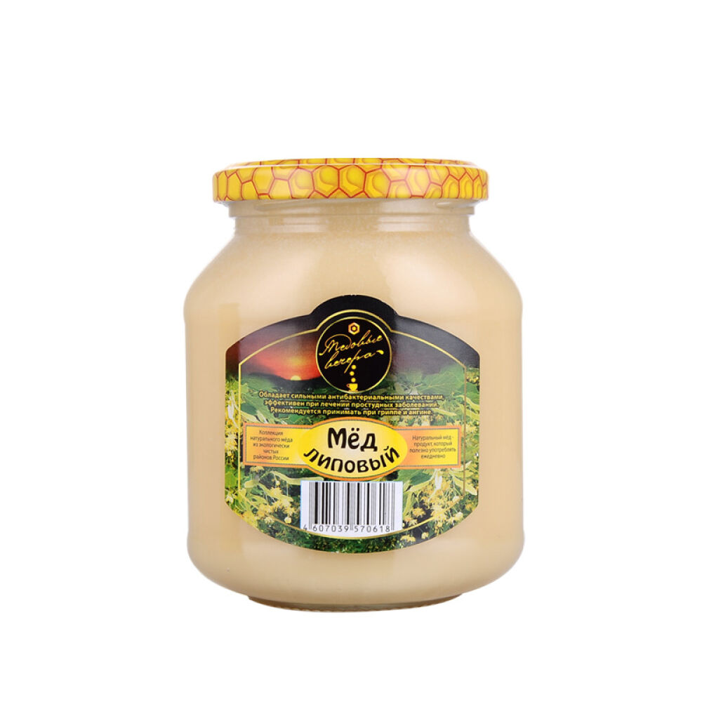 俄罗斯原装进口蜂蜜蜂蜜晚宴天然野生椴树蜜洋槐蜜百花蜜500g椴树雪蜜500g玻璃瓶(0618)