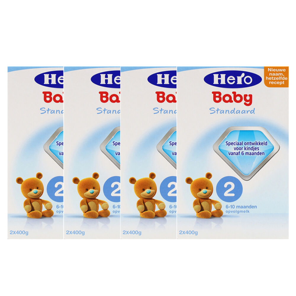 荷兰Herobaby美素婴幼儿配方奶粉2段四盒装
