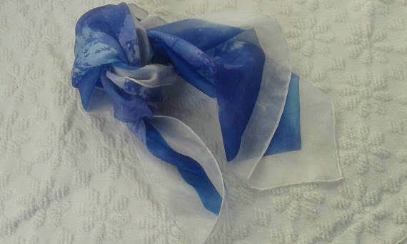 UniqueHandmadeSilkScarf-HandPaintedPureSilkNeckerchief-SilkBandanaScarf-HandpaintedBandana-LovelyGiftWomen-55x55cm,v