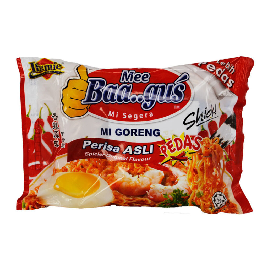 马来西亚进口Ibumie益福香辣原味干捞面x4袋