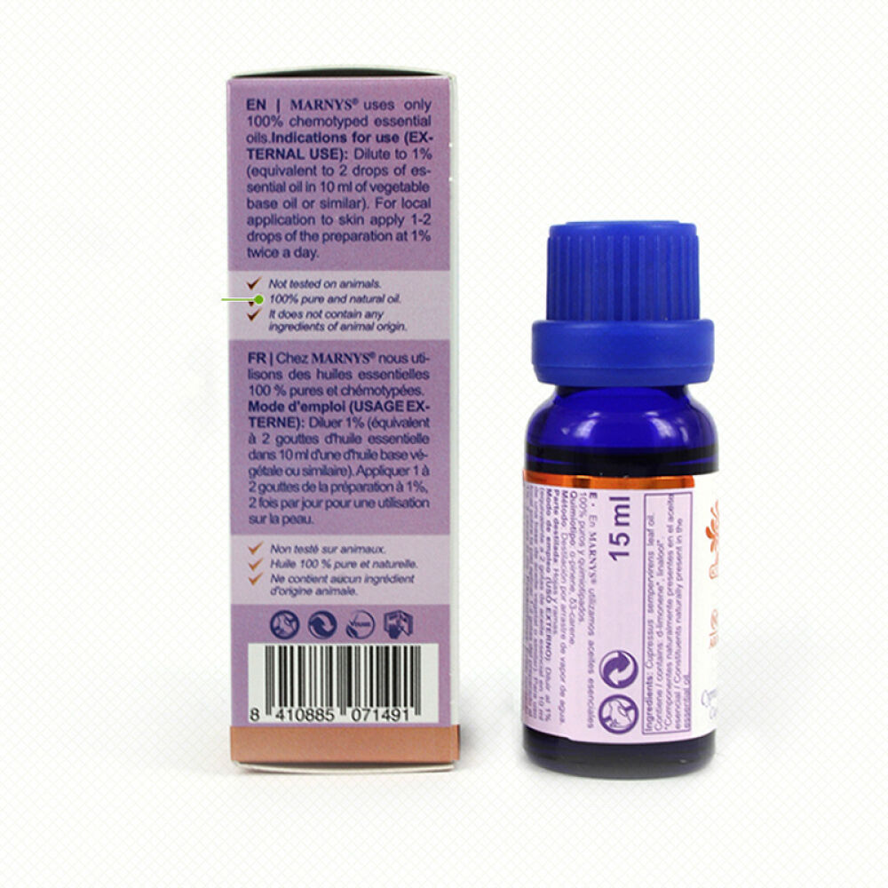 西班牙进口MARNYS丝柏精油塑形美体温暖身体缓解经期不适舒缓情绪15ml