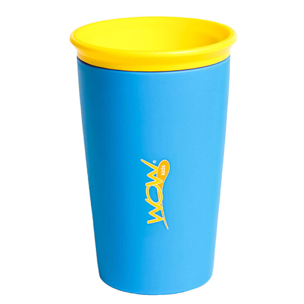 美国进口安思培Wowcup魔术杯防漏防摔儿童宝宝学饮水杯训练杯266ml蓝色