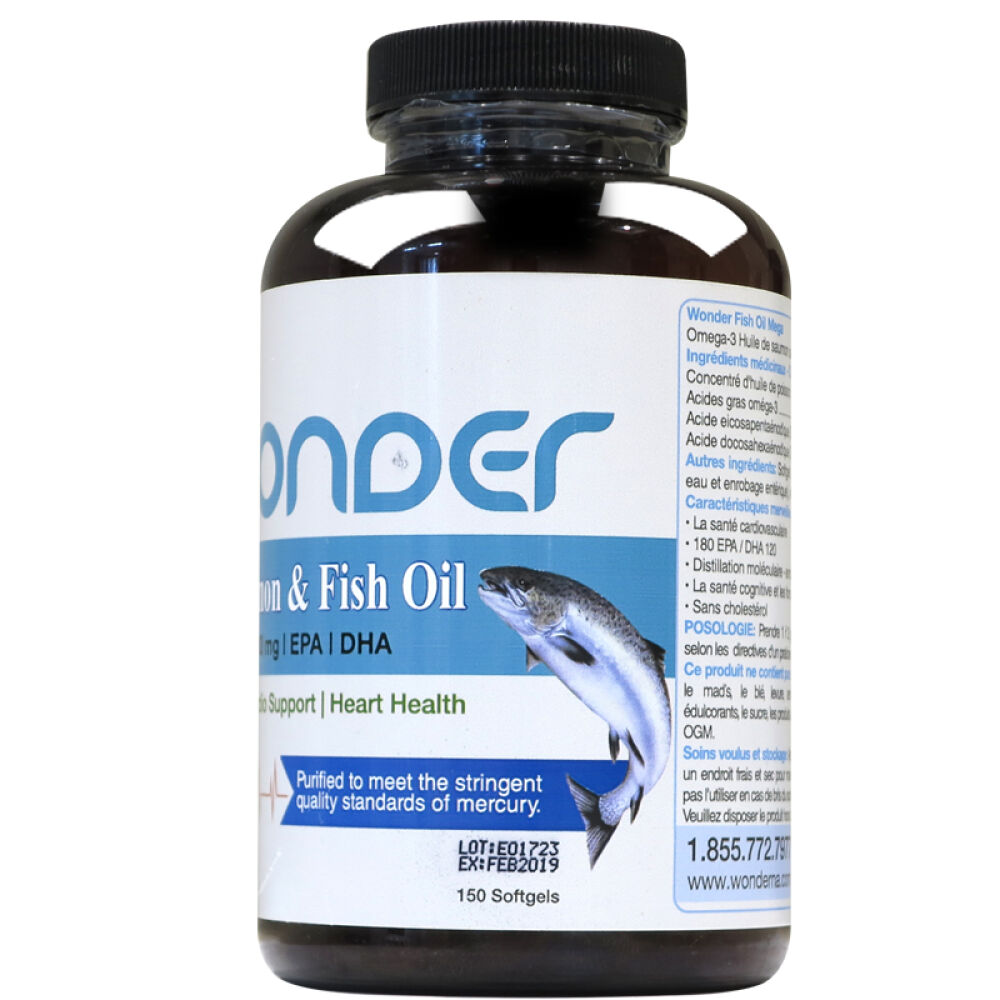 万德WONDERomega-3深海鱼油软胶囊辅助降血脂150粒
