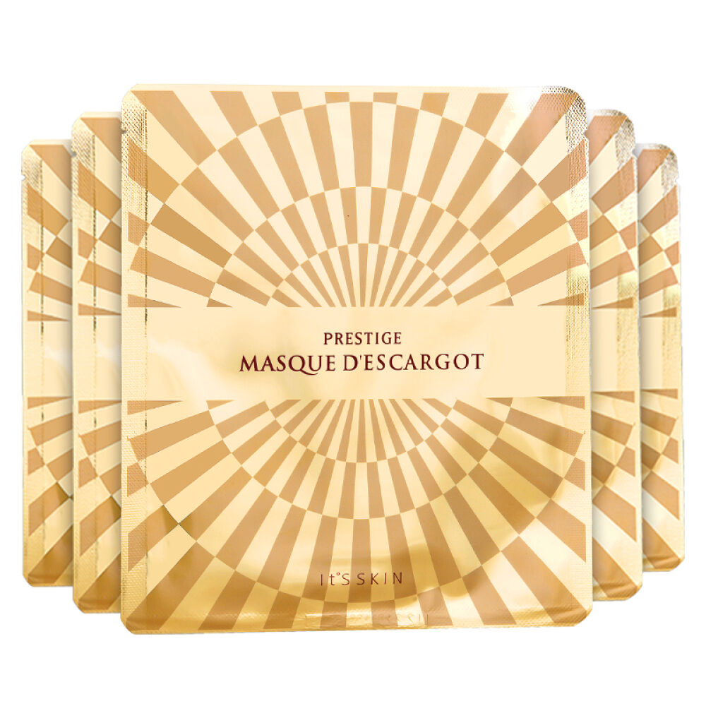 【包邮】韩国it'sskin伊思晶钻红参蜗牛秋冬男女士滋润保湿补水斑去角质护肤黑头祛痘斑伊思蜗牛面膜贴5片/盒