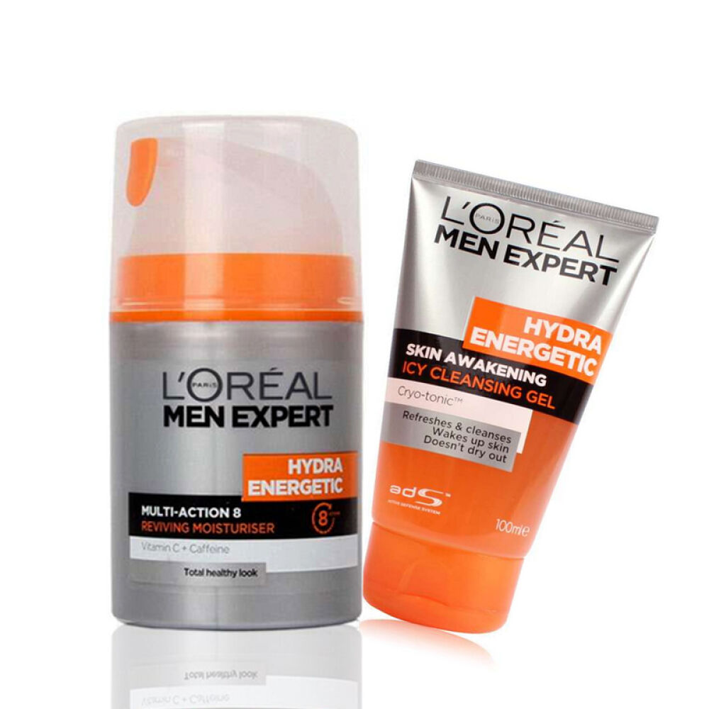 【香港地区直邮】LOREAL欧莱雅男士劲能系列洗面啫喱100ml+劲能醒肤露50ml