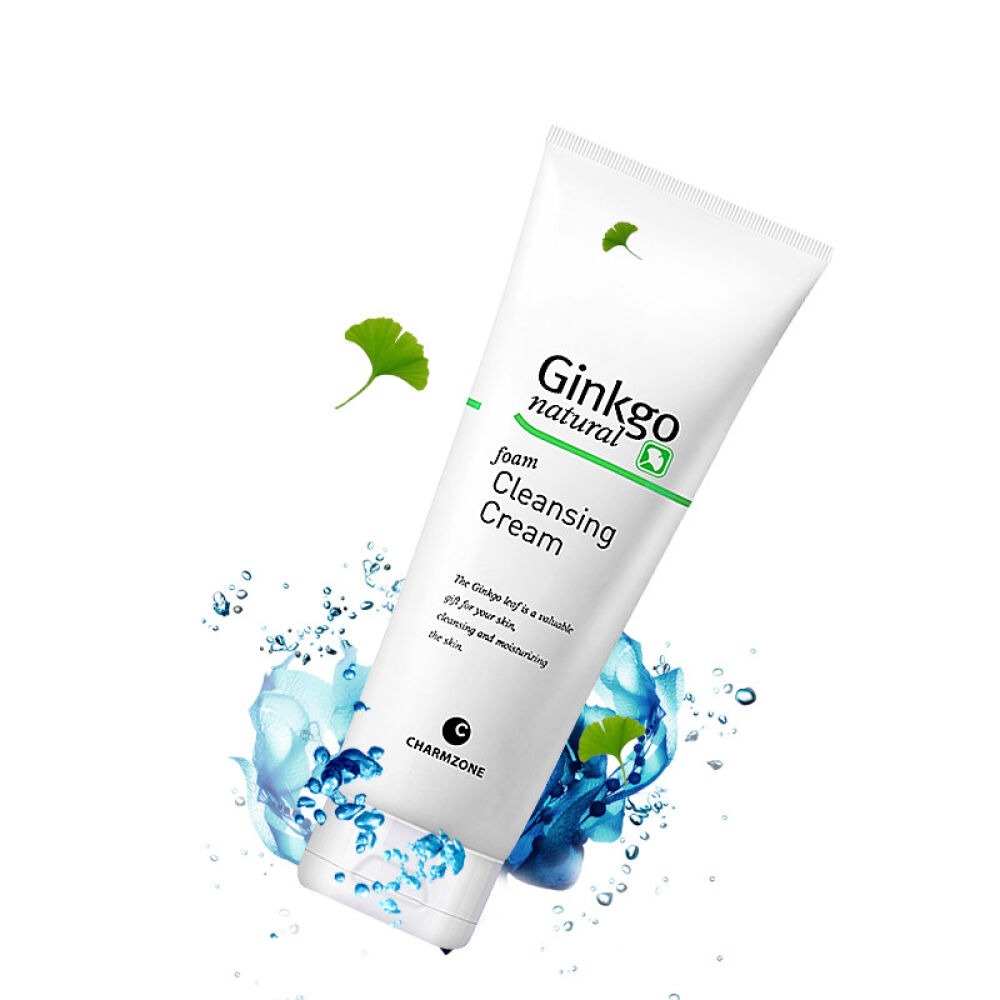 韩国护肤化妆品婵真银杏泡沫洗面奶洁面乳膏女男保湿补水控油200ml洗面奶1支