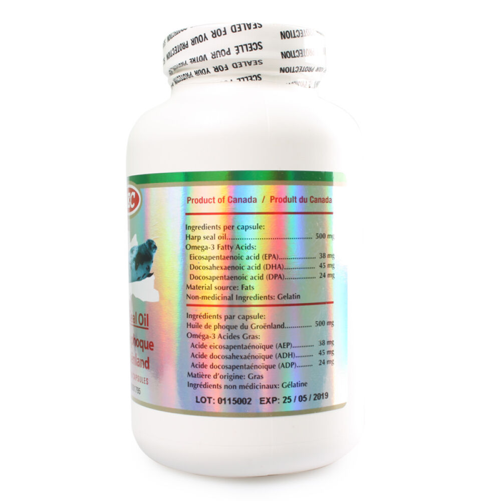 【全球购】BEC加拿大海豹油软胶囊调节三高提高免疫海豹油500mg*300粒