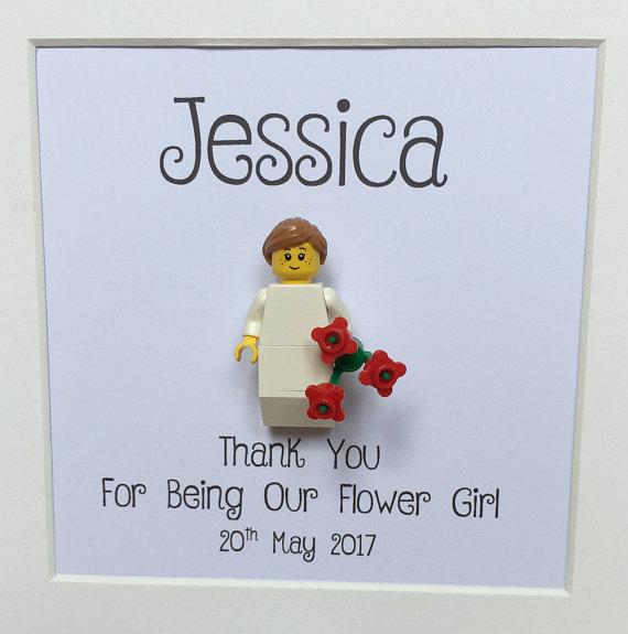 legoflowergirlgiftminifigureframe,personalisedgiftforflowergirl