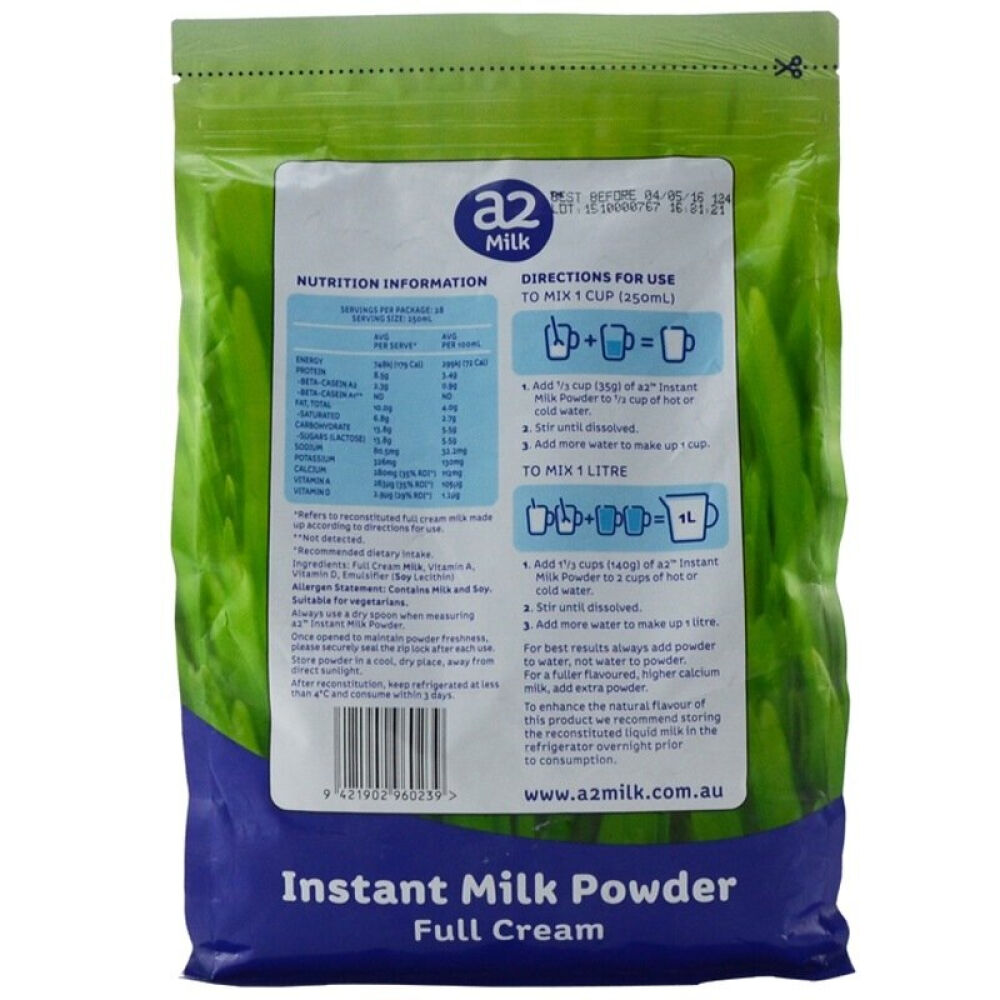 新西兰进口A2成人奶粉高钙全脂高蛋白学生青少年中老年可用1kg1袋装保质期到18