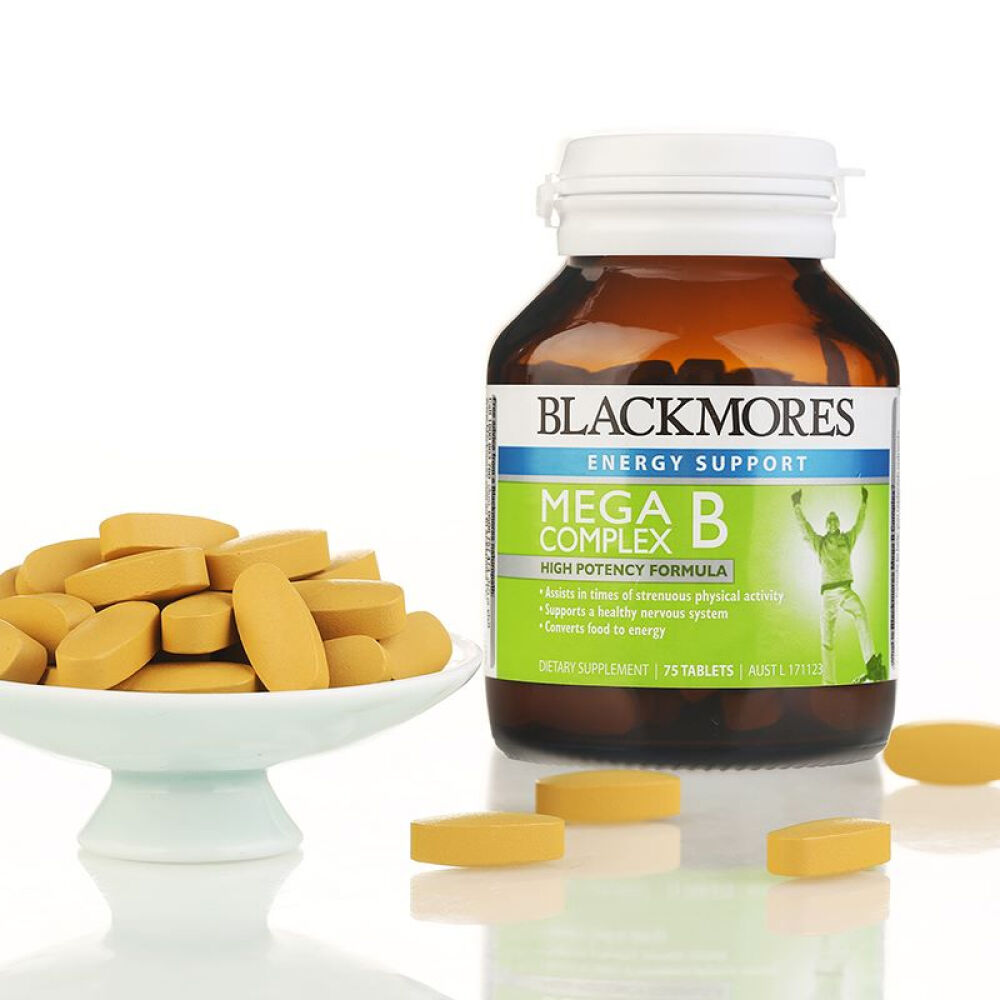 澳洲代购blackmores维生素b族抗压片75片