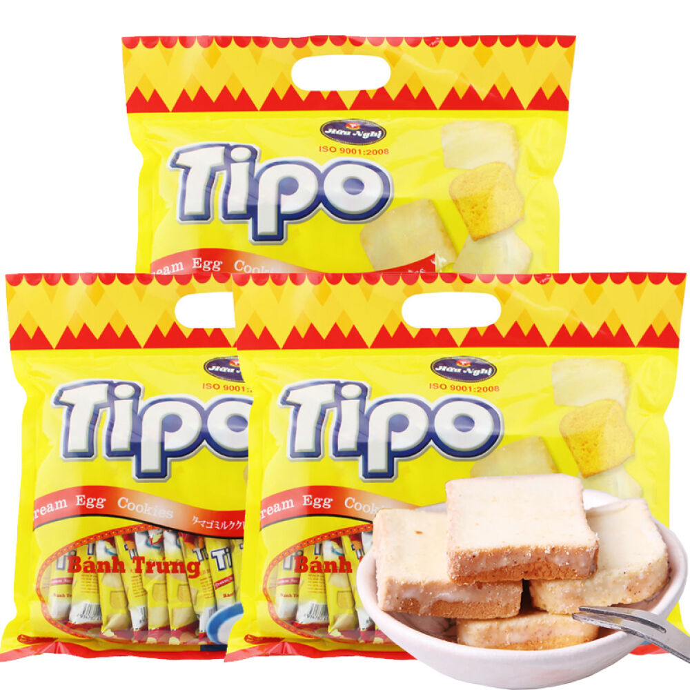 越南进口Tipo友谊牌奶油味面包干300g*3包