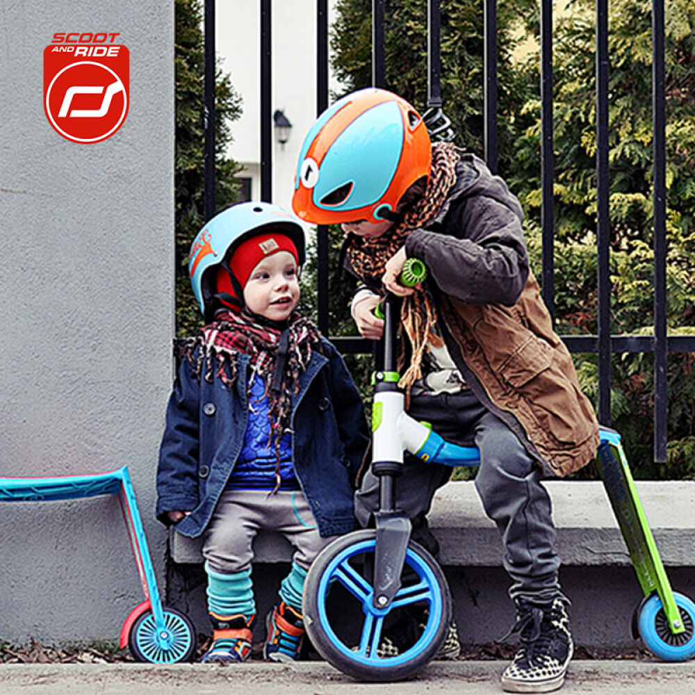 奥地利scootride骑滑2合1一体车儿童滑板车可坐折叠时尚3456岁