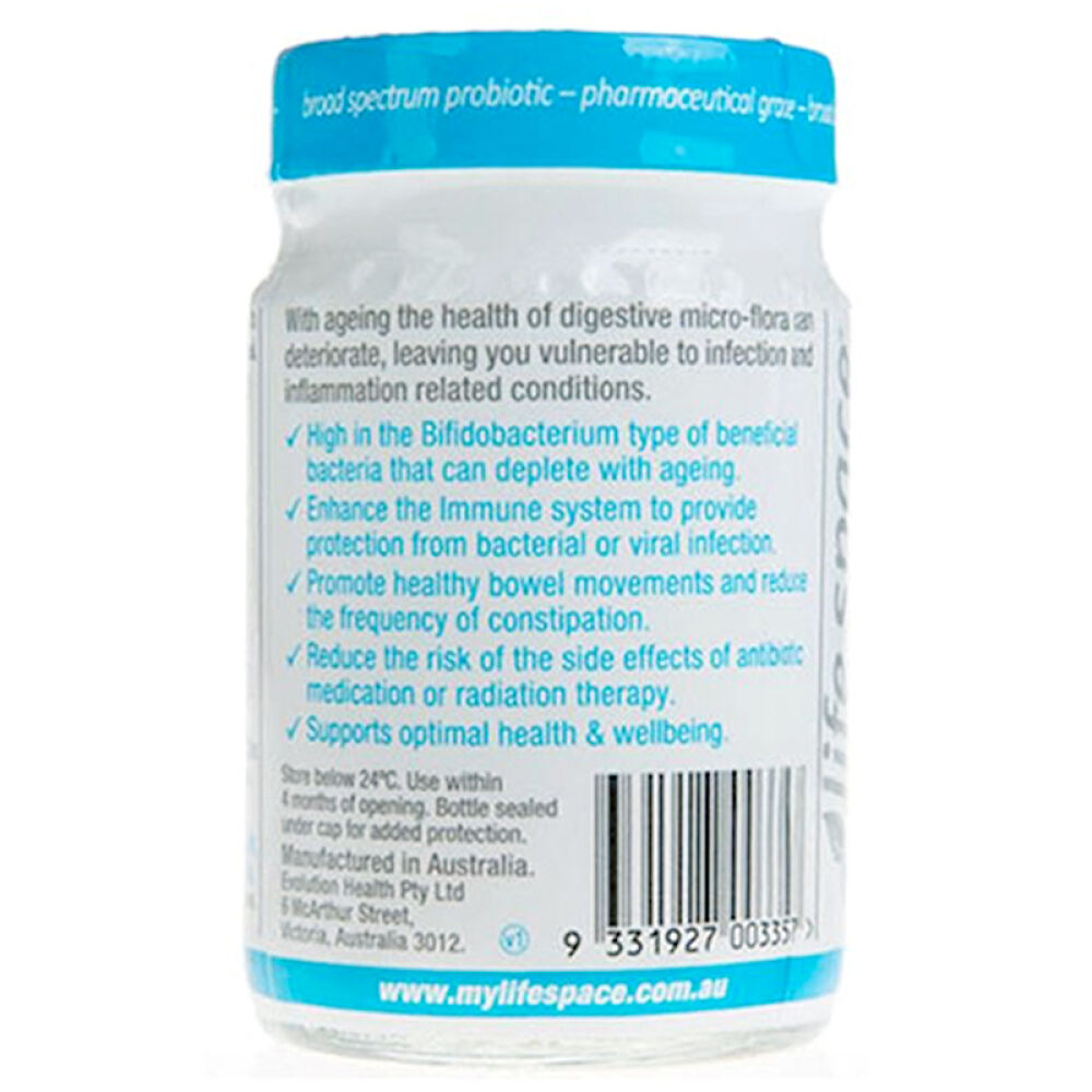 【澳洲直邮】LifeSpace婴幼儿童益生菌粉成年人孕妇中老年益生菌胶囊调节肠胃消化60岁以上益生菌每粒胶囊300亿活菌*60粒*1瓶