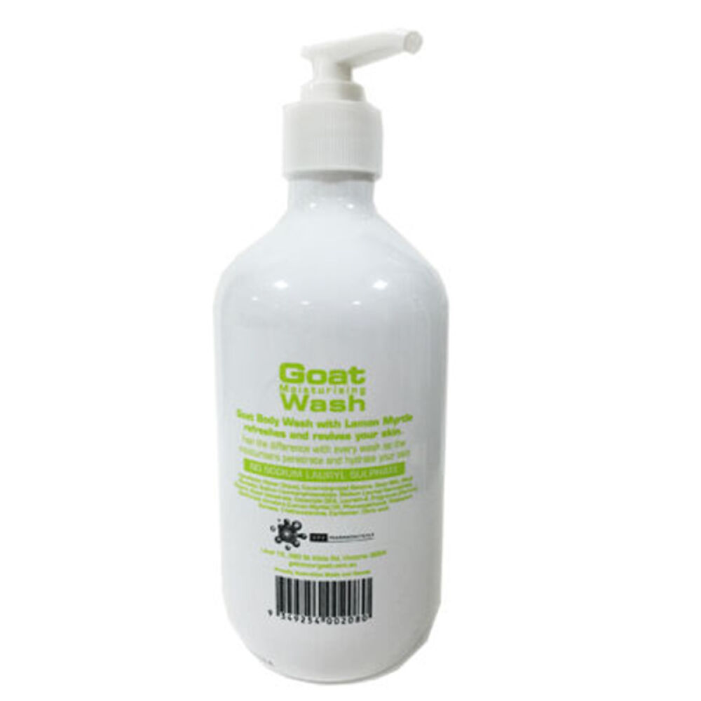 澳洲直邮山羊奶GoatSoap羊奶滋润保湿身体乳澳洲原装进口柠檬香桃叶味山羊奶沐浴露500ml1瓶