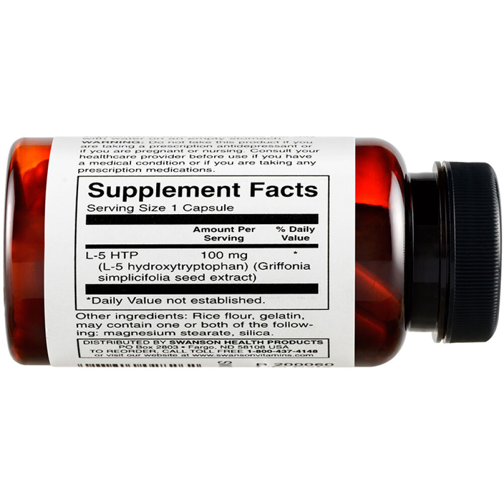 斯旺森swanson5-HTP五羟色氨酸营养胶囊100mg*30粒抗抑郁安神助睡眠