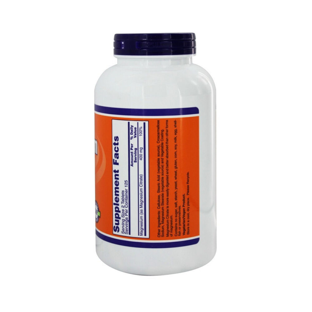 【美国正品直邮】NOWFoods诺奥为人体提供镁柠檬酸硬脂酸镁片剂未定义250片