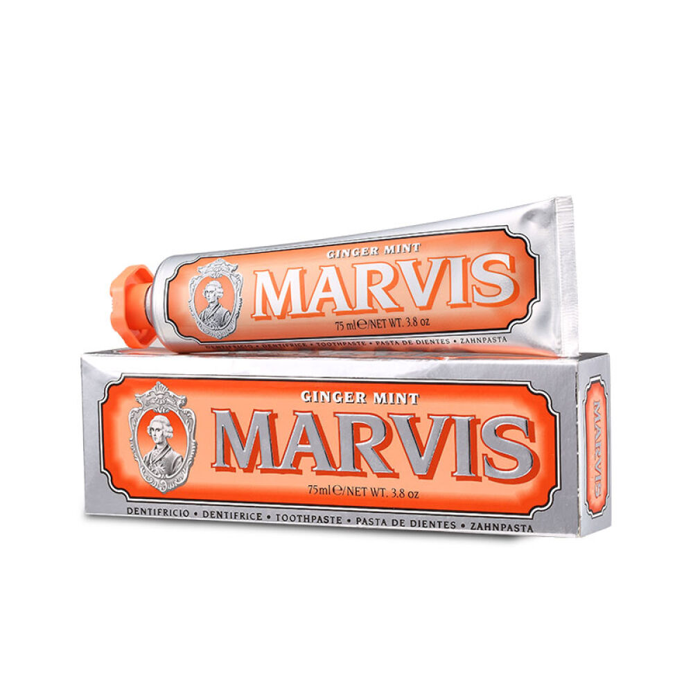 意大利MARVIS玛尔斯牙膏牙膏中的爱马仕75ml口腔清新口气多种味道75mlX3支女士套装蓝紫橘