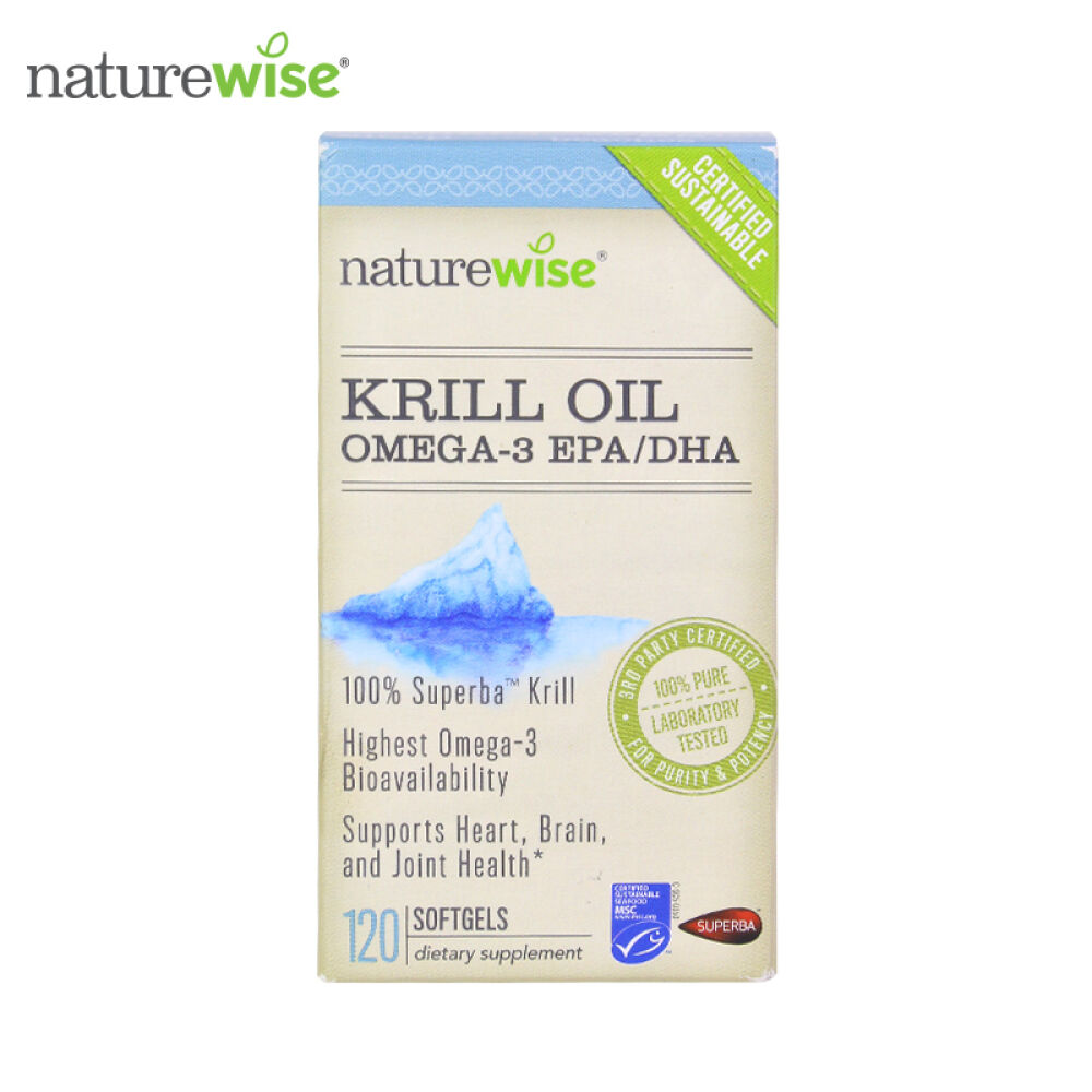 naturewise磷虾油软胶囊120粒美国原装进口