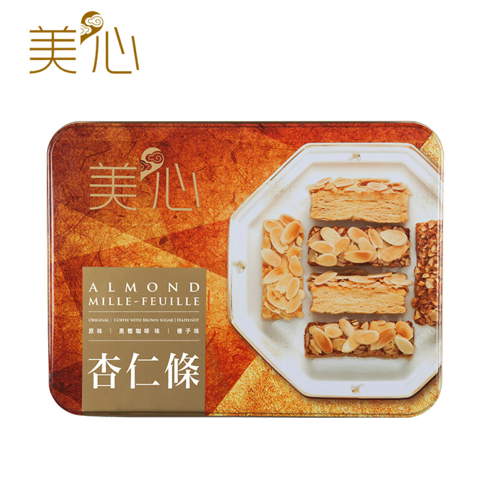 香港直邮美心果仁酥杏仁条礼盒港式烘培饼干休闲零食182g/盒香港制造