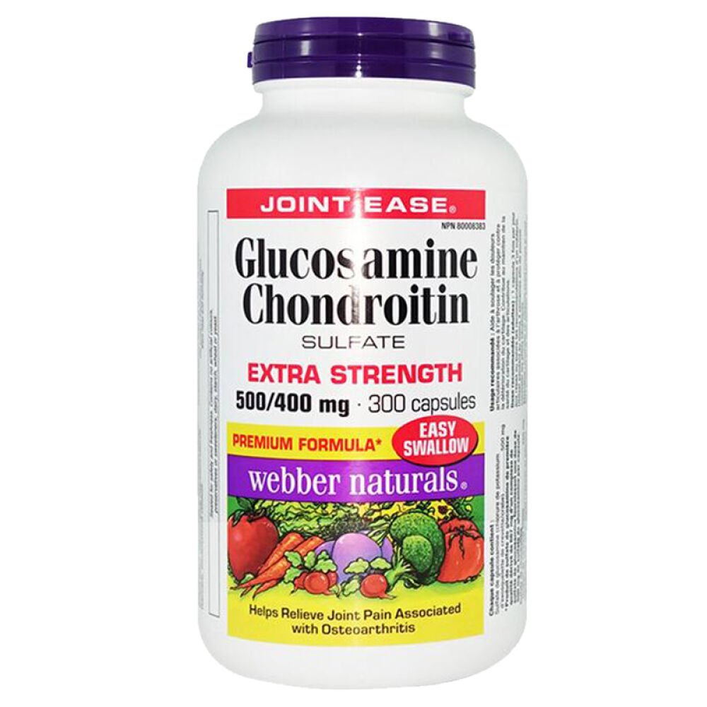 Webber伟博氨糖维骨力软骨素关节灵硫酸氨基葡萄糖加拿大原装进口直邮易吞服300粒