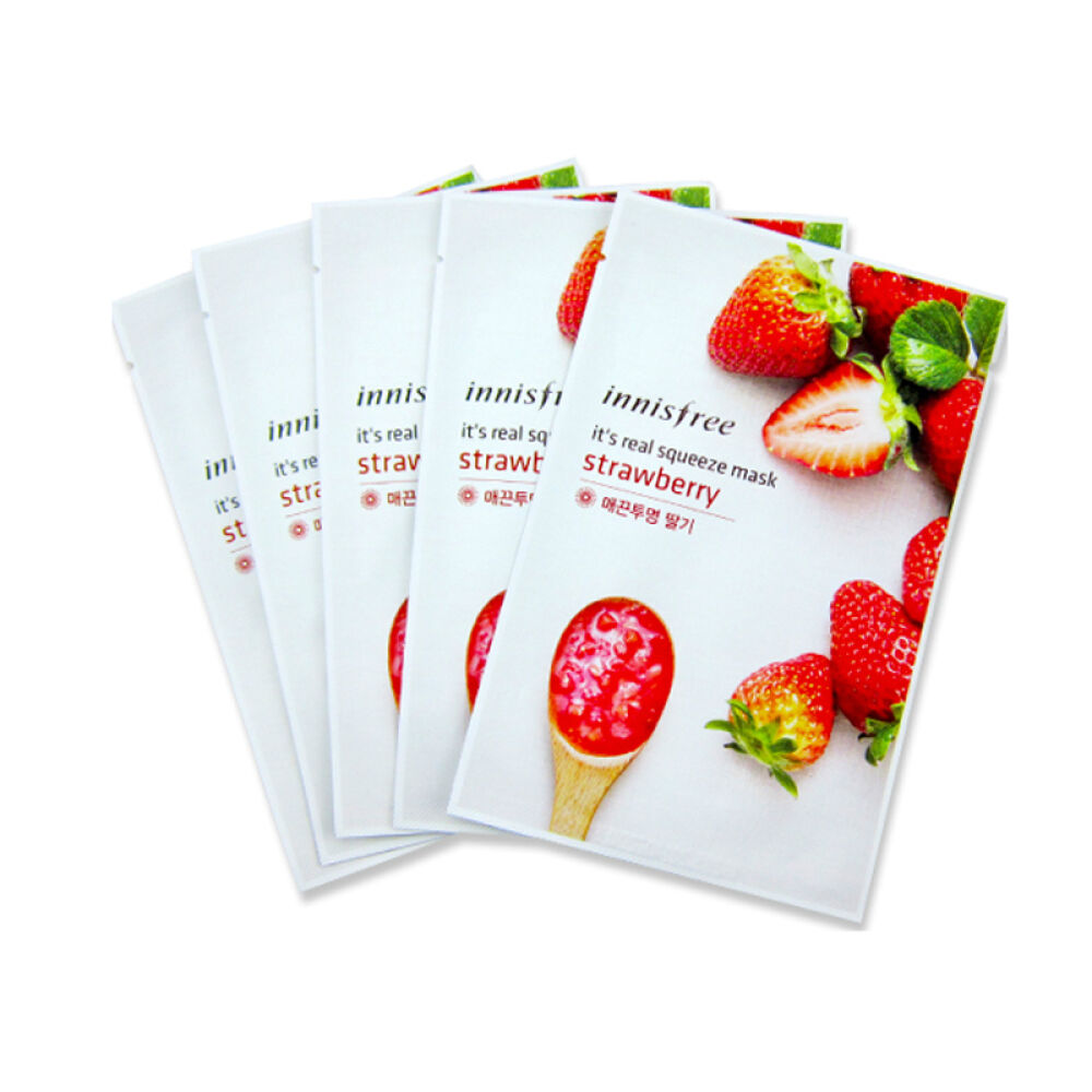 【京东全球购】韩国原装进口Innisfr悦风吟保湿清爽补水香港直邮草莓面膜贴10片