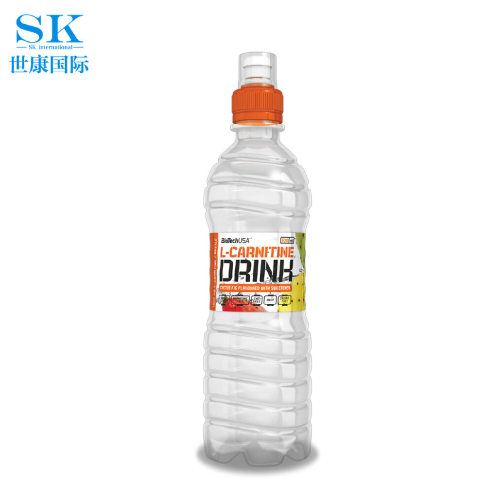 【全球购】BiotechUSA左旋肉碱运动型功能饮料富含氨基酸500ml苹果梨味1瓶装