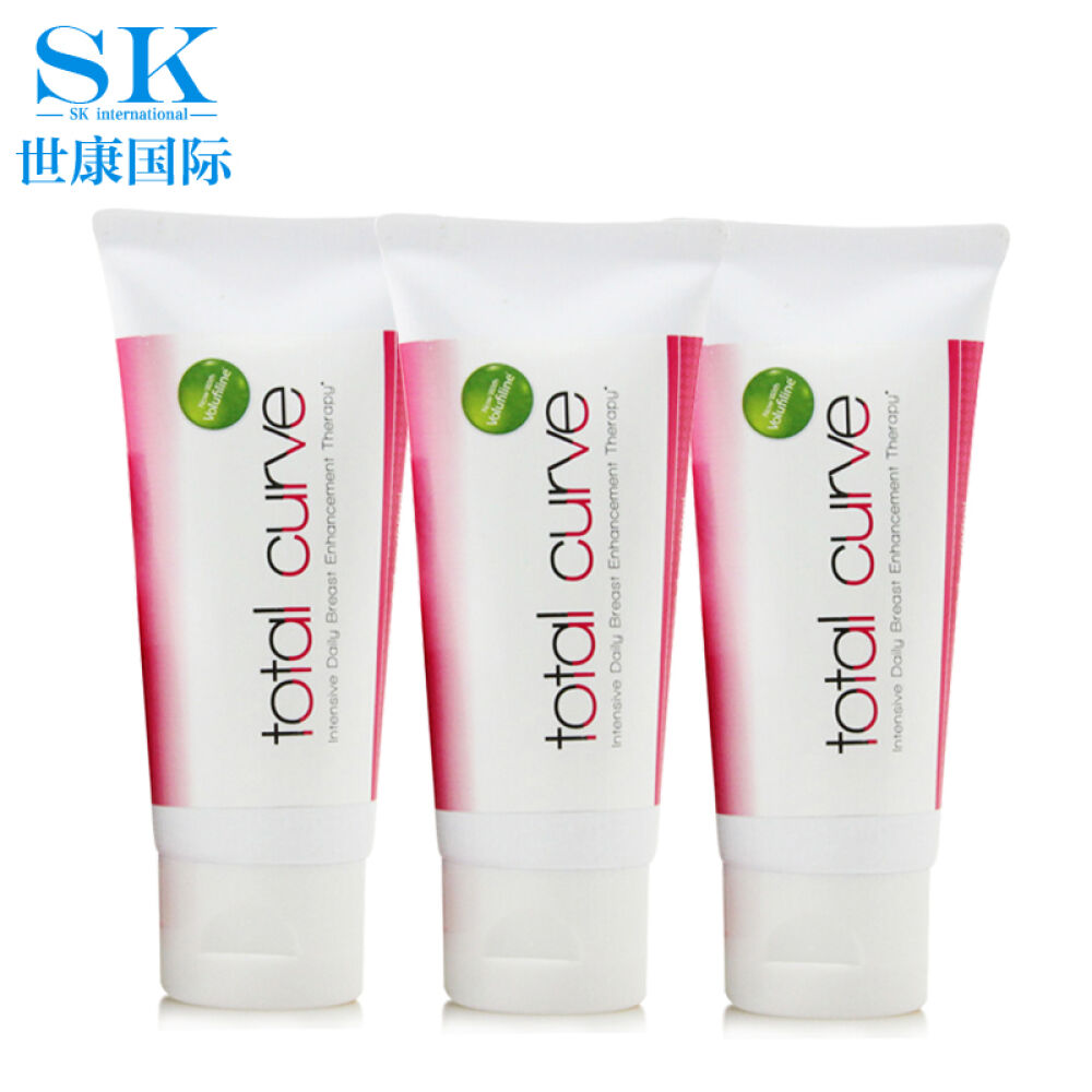 【全球购】美国进口丰美胸产品ToalCurve正品丰乳胸膏胸部按摩精油美胸丰乳霜丰胸膏3瓶装