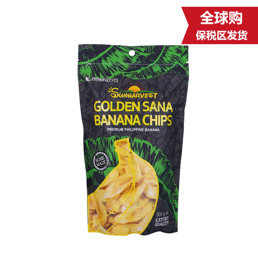 Sunharvest进口零食果干香蕉干干香蕉片满3免1干香蕉片200g