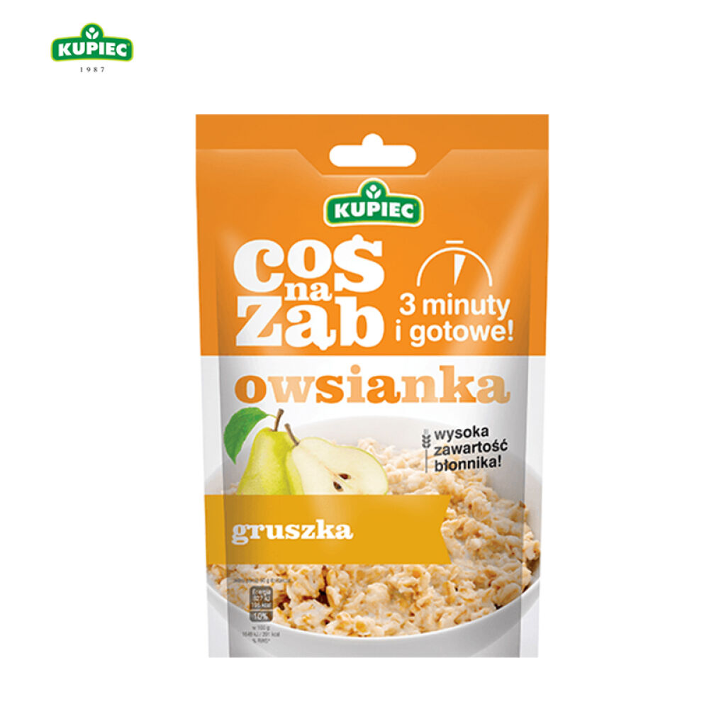 波兰进口Kupiec即食麦片50g效期2017.2梨子味