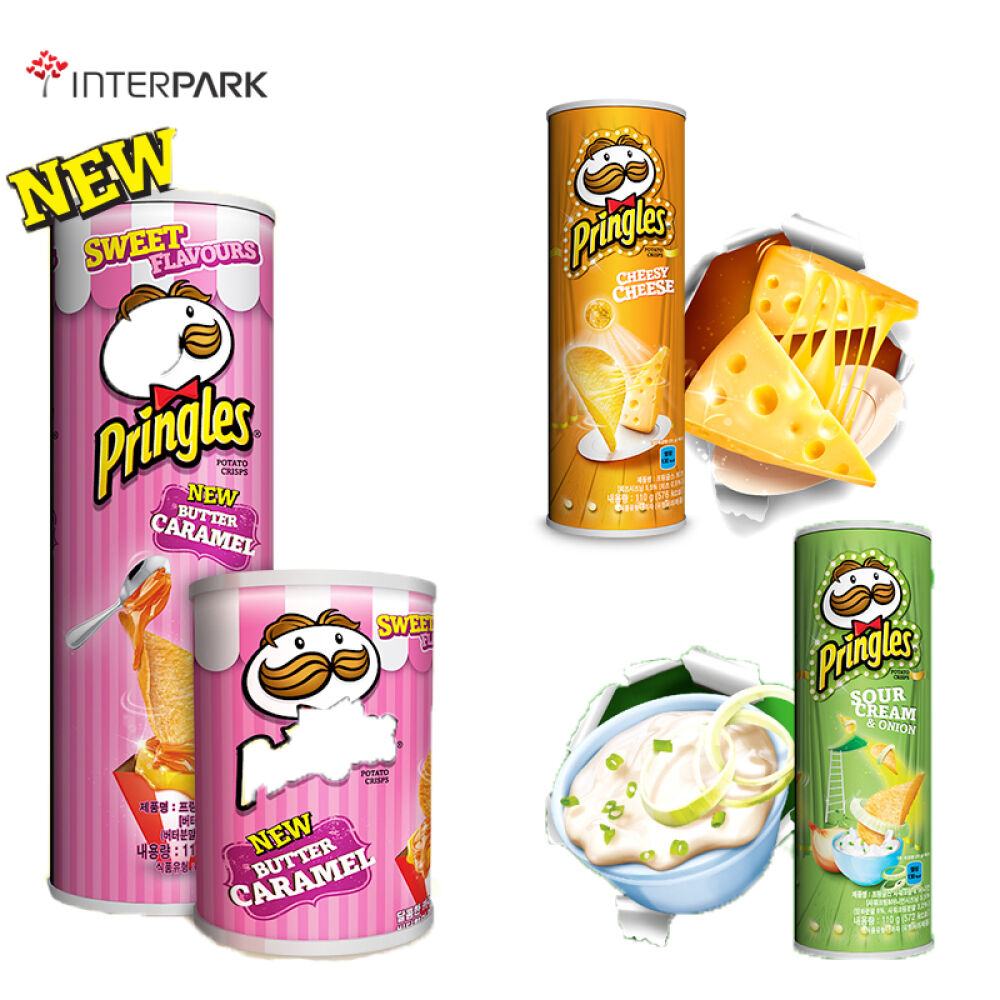 韩国直邮pringles/品客薯片7种口味薯休闲办公室零食110g