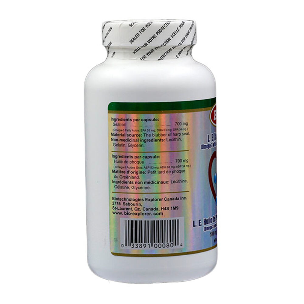 【全球购】BEC加拿大海豹油软胶囊调节三高提高免疫海豹油高浓缩1000mg*100粒