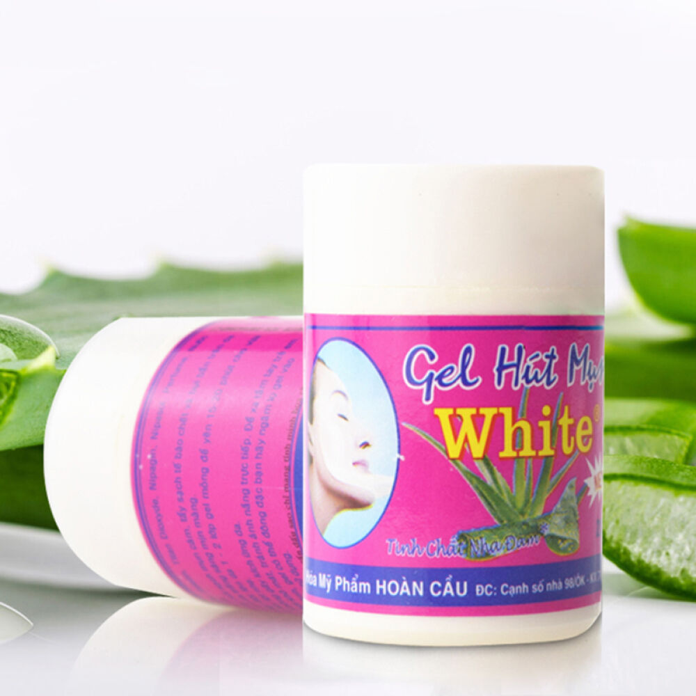 泰国正品white芦荟去黑头胶鼻贴天然芦荟撕拉型22g2瓶装
