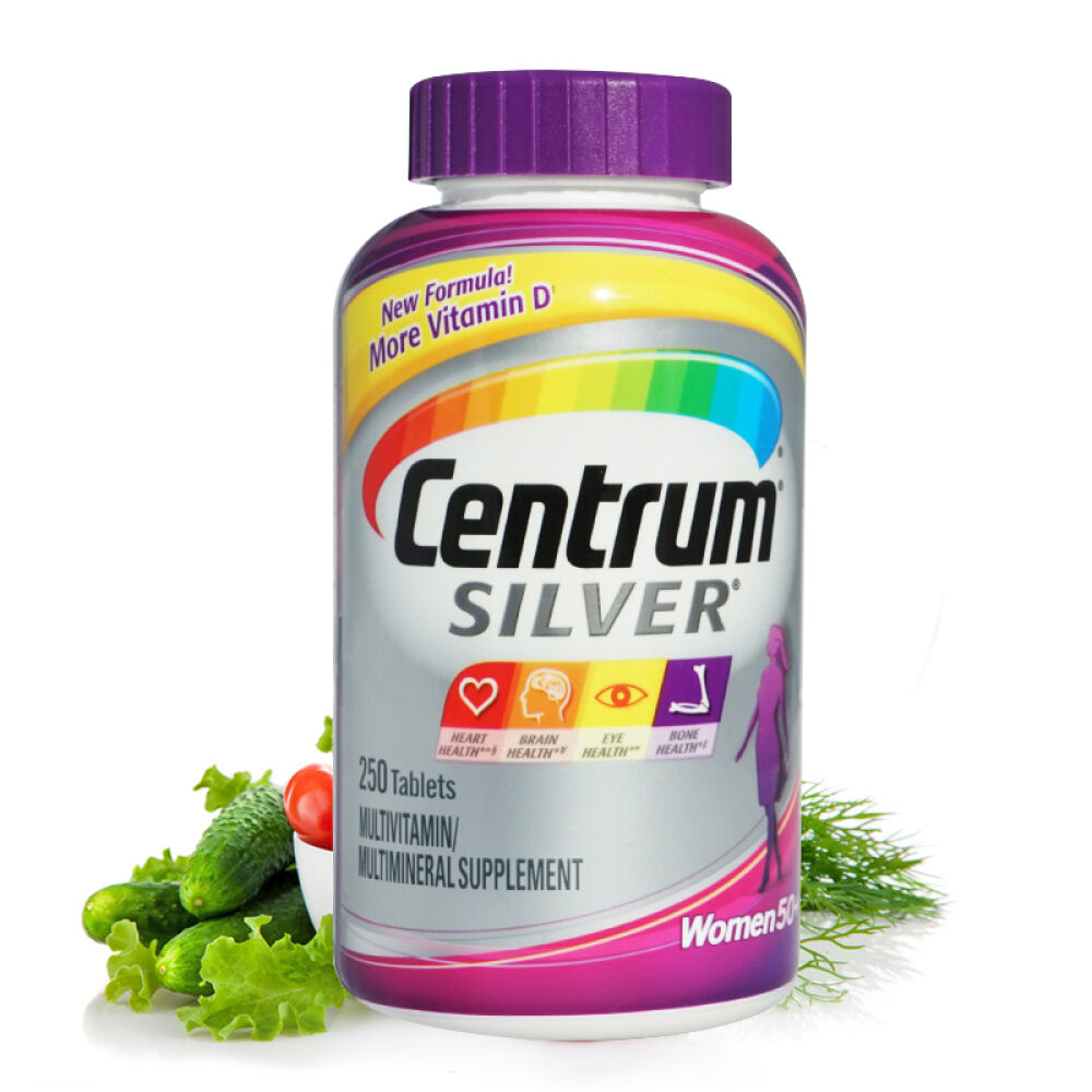 【全球购】善存Centrum银片银50+中老年矿物质多种维生素女士维生素250粒 【全球购】善存Centrum银片银50+中老年矿物质多种维生素女士维生素250粒