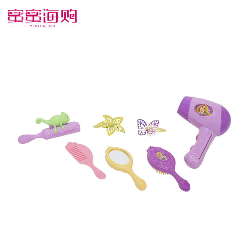 【全球购】美国原装进口儿童公主指甲油美甲套装美发套装爱美装饰派对装扮玩具美国迪士尼长发公主装扮包